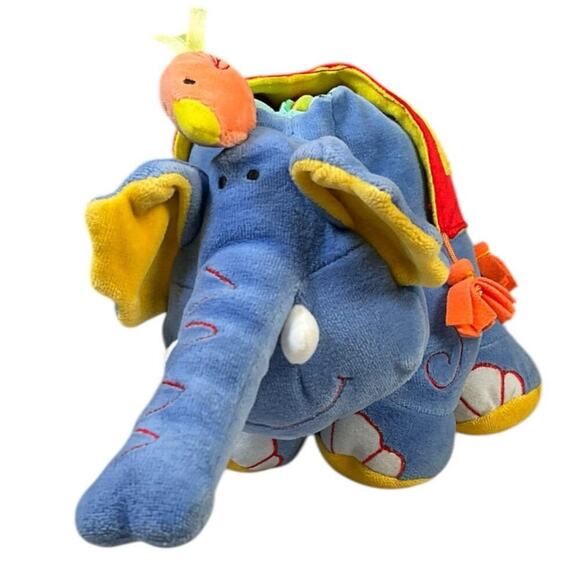 Jellycat Jelly Kitten Book Plush Elephant Book Bells on Feet Button Closure - Picture 5 of 16